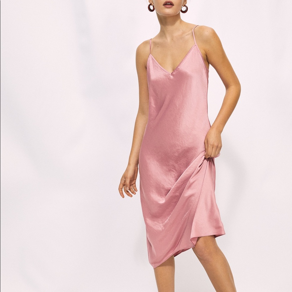 Aritzia Wilfred Only Slip Dress in Pink